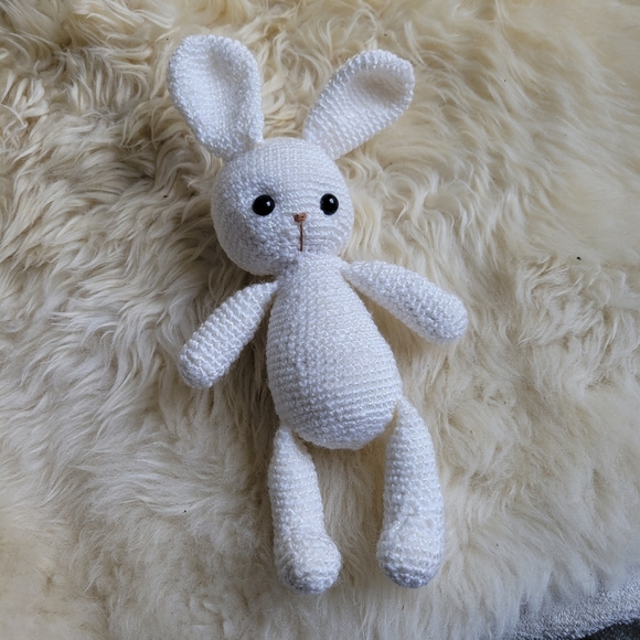 Handmade Crochet Baby Blanket and Bunny Bundle - Picture 5 of 6